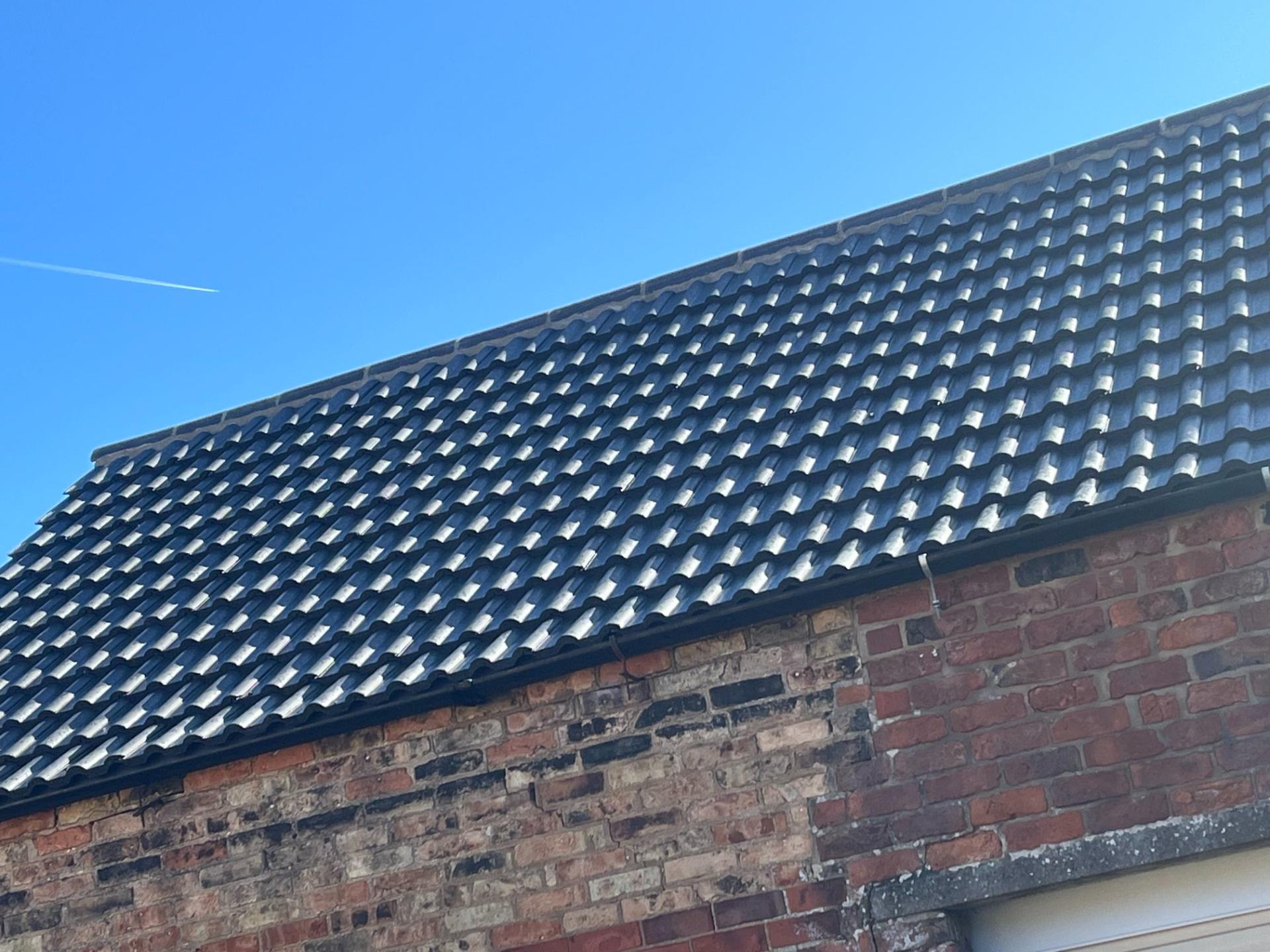 New tiled pitched roof installation