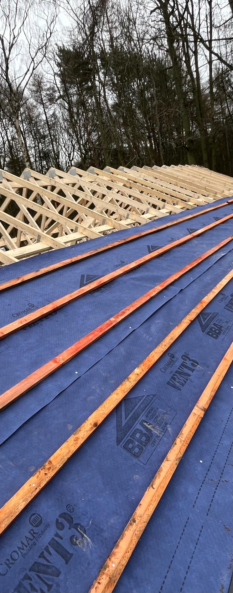 Breathable membrane and battens during re-roof